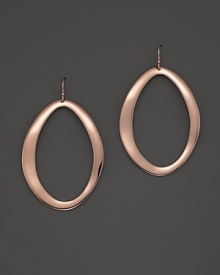These modern earrings from Ippolita are luxe in polished rosegold, shaped to exude a freeform look. These modern earrings from Ippolita are luxe in polished rosegold, shaped to exude a freeform look.