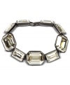 Stunning silver shade accents create a stunning look to this flex bracelet from Givenchy. Crafted in light hematite tone mixed metal. Approximate length: 7-1/4 inches.