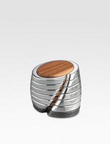 The fusion of function and avant garde design makes this stack of six unusual coasters worthy of a modern art museum. Rounded metal edging makes them a durable choice that will be cherished for years to come. From the Anvil Collection Set of 6 Alloy metal 4W X 4½H X 5D Wipe clean Imported The fusion of function and avant garde design makes this stack of six unusual coasters worthy of a modern art museum. Rounded metal edging makes them a durable choice that will be cherished for years to come. From the Anvil Collection Set of 6 Alloy metal 4W X 4½H X 5D Wipe clean Imported