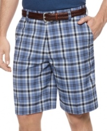 Pump up your casual style with a pair of these flat front shorts from Izod. Pump up your casual style with a pair of these flat front shorts from Izod.