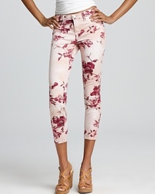 Put a spring in your step with these floral-print J Brand skinny jeans.