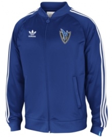 Get in the game. This retro-style Dallas Mavricks track jacket from adidas is the ultimate fan gear. Get in the game. This retro-style Dallas Mavricks track jacket from adidas is the ultimate fan gear.