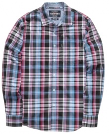 Square off. With a fresh color palette, this plaid shirt from Ecko Unltd ups your cool factor.