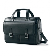 Two front pockets give you instant access to any on-demand must-have for no muss and no fuss travel. The flap construction reveals a spacious interior embossed with a smart pattern and housing two large organizational pockets. 3-year warranty.