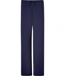 Amp up your leisure-ready style with these luxe jazz pants from La Perla - Drawstring waist, loose fit, slightly flared leg - Pair with a tee, a slim hoodie, and ballet flats Amp up your leisure-ready style with these luxe jazz pants from La Perla - Drawstring waist, loose fit, slightly flared leg - Pair with a tee, a slim hoodie, and ballet flats