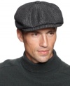 A nineteenth-century style right on trend for today: Country Gentlemen's wool-blend Newsboy with double-snap peak.