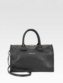 A chic style in supple pebbled leather with a versatile detachable strap.Double top handles, 5½ dropDetachable shoulder strap, 21 dropTop zip closureOne inside zip pocketTwo inside open pocketsCotton lining12½W X 8H X 5½DImported A chic style in supple pebbled leather with a versatile detachable strap.Double top handles, 5½ dropDetachable shoulder strap, 21 dropTop zip closureOne inside zip pocketTwo inside open pocketsCotton lining12½W X 8H X 5½DImported