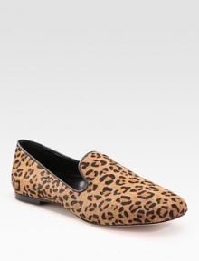 Spirited spots on luxe haircalf, trimmed with leather in a chic and casual shape.Round toe Leather lining and sole Padded insole ImportedOUR FIT MODEL RECOMMENDS ordering one half size up as this style runs small. Spirited spots on luxe haircalf, trimmed with leather in a chic and casual shape.Round toe Leather lining and sole Padded insole ImportedOUR FIT MODEL RECOMMENDS ordering one half size up as this style runs small.
