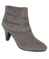 Lovely layers make these booties a must-have. Karen Scott's Melodea booties have a smooth fabric finish that makes the layered ankle detail really stand out.