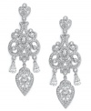 These chic Ella statement earrings from Eliot Danori are a vintage-lovers dream. Set in rhodium-plated mixed metal, they're adorned with sparkling crystals and cubic zirconia (3-7/8 ct. t.w.). Approximate drop: 2-1/4 inches.