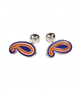 Add a dapper accent to your dandy-inspired look with these paisley-shaped cufflinks from Etro - Two-tone metallic cufflinks - Wear with a slim suit and dress shoes
