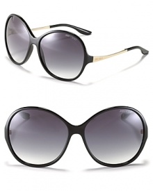 Be simply chic with these black thin-framed sunglasses from Jimmy Choo.