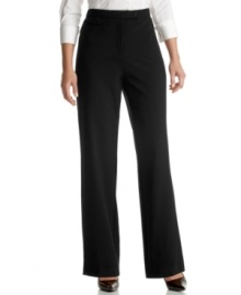 Sleek, sophisticated petite pants with a flattering, slimming silhouette from JM Collection. Sleek, sophisticated petite pants with a flattering, slimming silhouette from JM Collection.