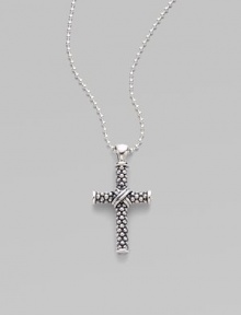 From the Signature Collection. A pretty stylized piece on a long ball chain necklace. Sterling silver Length, about 34 Pendant size, about 2L X 1¼ W Plumbers catch closure Imported From the Signature Collection. A pretty stylized piece on a long ball chain necklace. Sterling silver Length, about 34 Pendant size, about 2L X 1¼ W Plumbers catch closure Imported