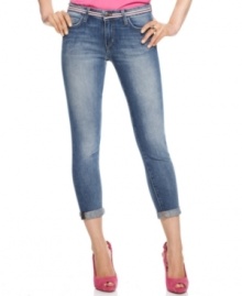 Neon trim adds a bit of bright to these Joe's Jeans cropped skinny jeans -- a perfect summer style! Neon trim adds a bit of bright to these Joe's Jeans cropped skinny jeans -- a perfect summer style!