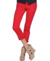 Make a statement in these chic red jeans from Calvin Klein Jeans. The cropped, skinny leg is so flattering, especially with platform wedges!