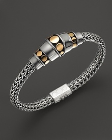 John Hardy Dot Sterling Silver and 18K Gold Station Bracelet