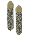 Tie everything together with BCBGeneration's drop earrings. In a darling tie design, it's embellished with pave accents. Crafted in gold tone mixed metal. Approximate drop: 1-1/2 inches.