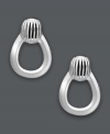 Reinvented style. Giani Bernini adds a modern touch to a stylish 80's classic. These petite doorknocker stud earrings come in polished sterling silver. Approximate diameter: 3/4 inch.