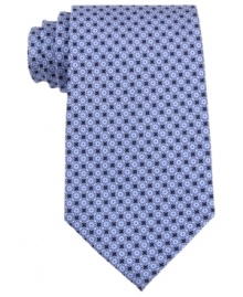 Modern minimalism. This patterned tie from Club Room is the perfect punctuation mark on your work day. Modern minimalism. This patterned tie from Club Room is the perfect punctuation mark on your work day.
