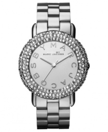 Sophisticated sparkle surrounds this sleek Marc by Marc Jacobs watch.