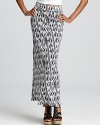 Two of the season's favorite trends--maxi lengths and Ikat prints--come together in this trend-perfect Soft Joie maxi skirt.