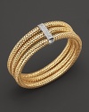 Roberto Coin 18K Yellow Gold Diamond Primavera Bangle