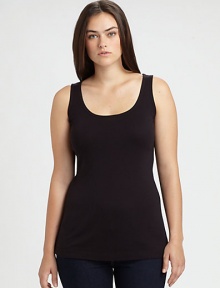 Made from a super-soft blend of supima cotton and micro modal, the classic tank top with a seductive neckline and right-now fit.ScoopneckSleevelessPull-on styleAbout 25 from shoulder to hemSupima cotton/micro modalMachine washMade in USA Made from a super-soft blend of supima cotton and micro modal, the classic tank top with a seductive neckline and right-now fit.ScoopneckSleevelessPull-on styleAbout 25 from shoulder to hemSupima cotton/micro modalMachine washMade in USA