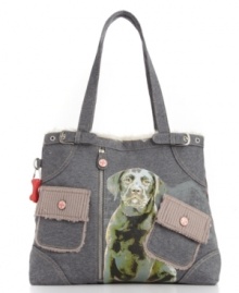 Pick your pooch: this screenprinted flat wristlet is available with graphics of several different breeds. Ribbed knit pockets and animal-friendly faux-fur lining lend it cool-weather cool. Pick your pooch: this screenprinted flat wristlet is available with graphics of several different breeds. Ribbed knit pockets and animal-friendly faux-fur lining lend it cool-weather cool.