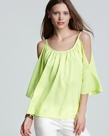 Boasting cutout shoulders and a neon hue, this Vintage Havana top ticks all the right style boxes for a fashion-forward summer.