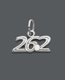 Get a runner's high in savvy style. A perfect gift for the avid runner and marathoner, Rembrandt charm features the numbers 26.2 in sterling silver. Approximate drop: 1/2 inch. Get a runner's high in savvy style. A perfect gift for the avid runner and marathoner, Rembrandt charm features the numbers 26.2 in sterling silver. Approximate drop: 1/2 inch.