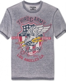 Race in style with this lightweight burnout graphic t-shirt by 3rd & Army. Race in style with this lightweight burnout graphic t-shirt by 3rd & Army.