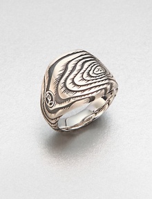 Intricate carving and textural details in sterling silver create a contemporary look that stylishly artistic.Sterling silverAbout 1 diamImported Intricate carving and textural details in sterling silver create a contemporary look that stylishly artistic.Sterling silverAbout 1 diamImported