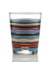 Ringed with colors to complement everyone's favorite dinnerware, Fiesta double old-fashioned glasses lend retro-fun charm to casual settings.