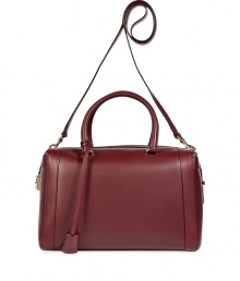 A luxurious new classic, this elegant satchel from Salvatore Ferragamo will effortlessly elevate any look - Rectangular shape, top zip closure, small carrying handles, convertible shoulder strap, god-tone lock logo hardware, key detail on a leather chain - Perfect for workweek chic or off-duty cool A luxurious new classic, this elegant satchel from Salvatore Ferragamo will effortlessly elevate any look - Rectangular shape, top zip closure, small carrying handles, convertible shoulder strap, god-tone lock logo hardware, key detail on a leather chain - Perfect for workweek chic or off-duty cool