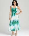 Bohemian meets elegance in this long printed gown from Natori.