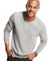 Worn alone or as a layer, this cashmere v-neck sweater from Club Room adds lightweight luxury to any look.