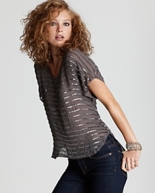 Smokey and mysterious, this Joie top proves sequins aren't just for special occasions. This look takes them from day to night on a chic scoop neck silhouette that teams with skinny jeans for amped-up sophistication. Smokey and mysterious, this Joie top proves sequins aren't just for special occasions. This look takes them from day to night on a chic scoop neck silhouette that teams with skinny jeans for amped-up sophistication.