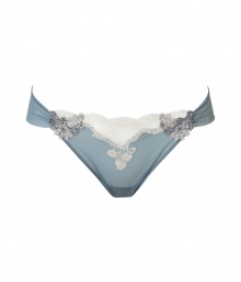 Luxurious string in a fine synthetic blend - elegant in silver blue and ecru - particularly comfortable thanks to the stretch content - stylish, sits on your hip with a moderately wide waistband - posh lace insert - perfect, snug fit - stylish, sexy, seductive - fits under (almost) all outfits Luxurious string in a fine synthetic blend - elegant in silver blue and ecru - particularly comfortable thanks to the stretch content - stylish, sits on your hip with a moderately wide waistband - posh lace insert - perfect, snug fit - stylish, sexy, seductive - fits under (almost) all outfits