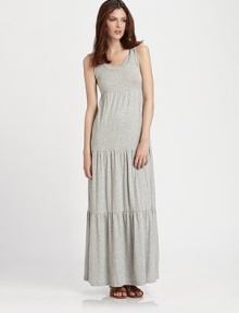 A heathered tank dress with an alluring, twisted neckline and a flattering tiered silhouette.ScoopneckSleevelessAbout 54 from shoulder to hemCottonMachine washImported Model shown is 5'11½ (181cm) wearing US size Small. A heathered tank dress with an alluring, twisted neckline and a flattering tiered silhouette.ScoopneckSleevelessAbout 54 from shoulder to hemCottonMachine washImported Model shown is 5'11½ (181cm) wearing US size Small.