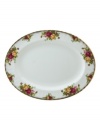 This popular bone china pattern surrounds blooming sprays of colorful English roses with hand-applied bands of 22K gold. Safe for use in the dishwasher, oven and freezer. Manufacturer's two-year warranty.