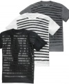 Get a visual. Free your weekend style with this cool graphic tee from Marc Ecko Cut & Sew.