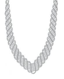 Spark up a conversation with this head-turning statement piece. Crafted in sterling silver, this intricately woven necklace by Giani Bernini looks gives the appearance of delicate lace. Approximate length: 15-3/4 inches + 1/2-inch extender. Spark up a conversation with this head-turning statement piece. Crafted in sterling silver, this intricately woven necklace by Giani Bernini looks gives the appearance of delicate lace. Approximate length: 15-3/4 inches + 1/2-inch extender.