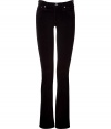 Stylish pants in black stretch corduroy - From the American trend label Adriano Golschmied - With a low rise. leg cut: skinny with a slight bootcut - Super sexy, yet casual, too - Wear with a business blouse and blazer or a white cashmere pullover and pumps