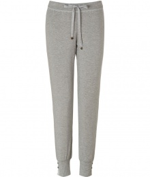 Cozy up to these stylish lounge pants in fine heather grey modal - Hint of stretch creates comfort and a flattering fit - Drawstring waistband, cuffed legs, and decorative lace trim - Pair with basic tee, tank, camisole or sweatshirts - Perfect for downtime anytime Cozy up to these stylish lounge pants in fine heather grey modal - Hint of stretch creates comfort and a flattering fit - Drawstring waistband, cuffed legs, and decorative lace trim - Pair with basic tee, tank, camisole or sweatshirts - Perfect for downtime anytime