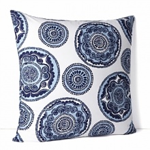 India's biggest city inspires this vibrant bedding from John Robshaw. Small and large medallions spin around abstracted, stylized poppies in indigo and phthalo blue to represent the people, cars and trucks on the streets of Mumbai swerving around each other with nearly choreographed grace. India's biggest city inspires this vibrant bedding from John Robshaw. Small and large medallions spin around abstracted, stylized poppies in indigo and phthalo blue to represent the people, cars and trucks on the streets of Mumbai swerving around each other with nearly choreographed grace.