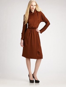 Check patterned silk in a sophisticated wrap style with side button-and-loop closure.Buttoned point collar Elasticized waist Side button-and-loop Fully lined About 25 from natural waist Silk Dry clean Imported of Italian fabric Check patterned silk in a sophisticated wrap style with side button-and-loop closure.Buttoned point collar Elasticized waist Side button-and-loop Fully lined About 25 from natural waist Silk Dry clean Imported of Italian fabric