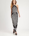 Leave it to a classic paisley print to add a charming dimension to this halter maxi dress. Halter neckAllover printConcealed back zipperAbout 41 from natural waist95% polyester/5% spandexMachine washImported Model shown is 5'9½ (176cm) wearing US size Small. 