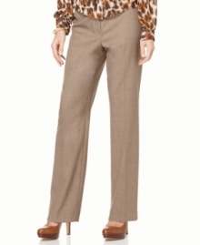 Add a tailored touch to your look in these basic petite trousers from Jones New York. A creased, straight leg and smooth, flat front lend a flattering fit! Add a tailored touch to your look in these basic petite trousers from Jones New York. A creased, straight leg and smooth, flat front lend a flattering fit!