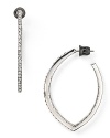 This captivating pair of hoop earrings from ABS by Allen Schwartz ups the glamor with crystal accents and a sharp shape. Wear this pair to get your cocktail finery on point.